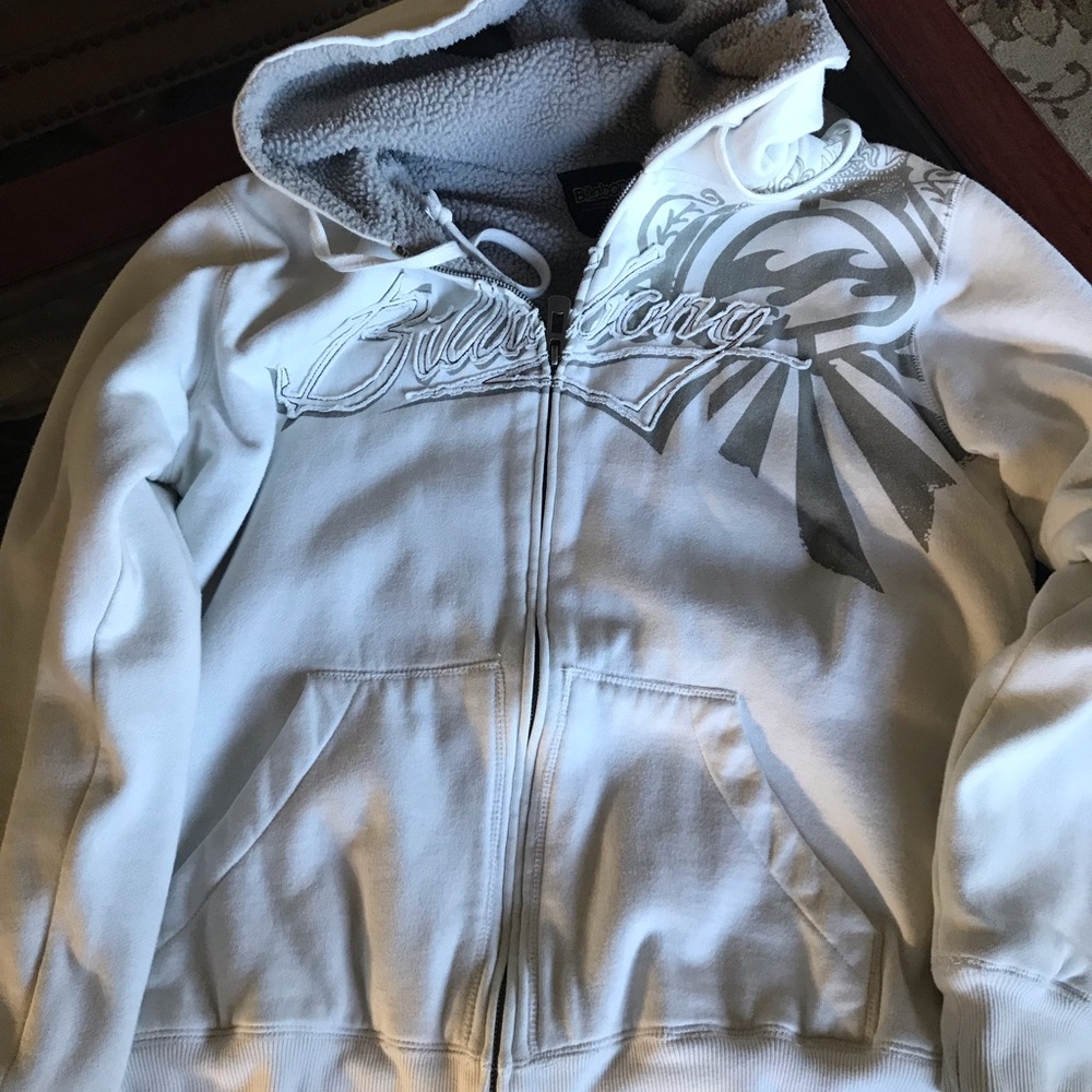 White Billabong Sweatshirt -Size M - Picture 3 of 4